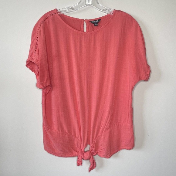 Buffalo David Bitton Shirt Women’s Small Coral Blouse Top - Picture 1 of 5